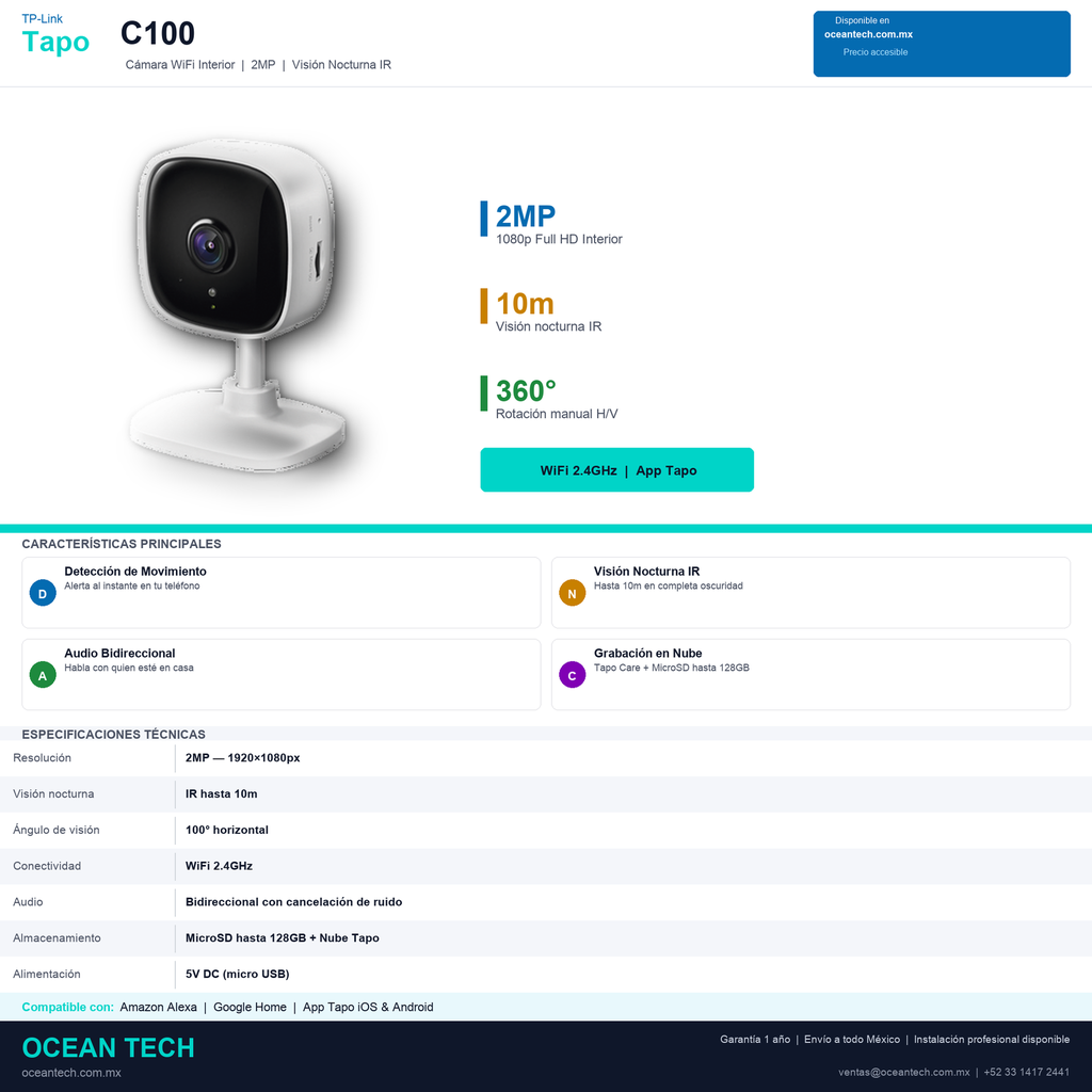 Infografía Tapo C100