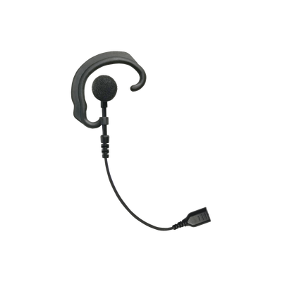[SNP-EH] Auricular de gancho para el oído (RESPONDER) con cable de fibra trenzada y conector SNAP. Requiere micrófono de solapa de 1 o 2 hilos de la Serie SNAP.