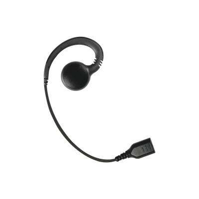 [SNP-GH] Auricular giratorio con gancho en forma de "G" con cable de fibra trenzada y conector SNAP. Requiere micrófono de solapa de 1 o 2 hilos de la Serie SNAP.