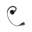 Auricular giratorio con gancho en forma de "G" con cable de fibra trenzada y conector SNAP.  Requiere micrófono de solapa de 1 o 2 hilos de la Serie SNAP.