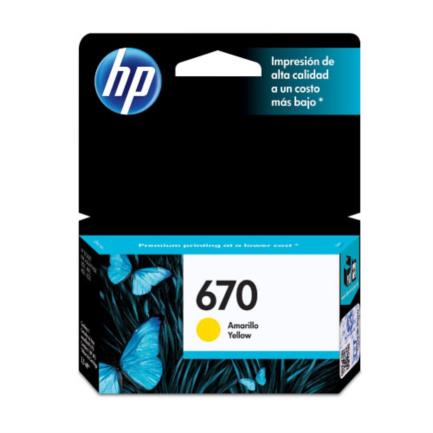 [HPCTINAB491] Tinta HP 670 Amarillo