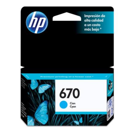 [HPCTINAB489] Tinta HP 670 Cyan