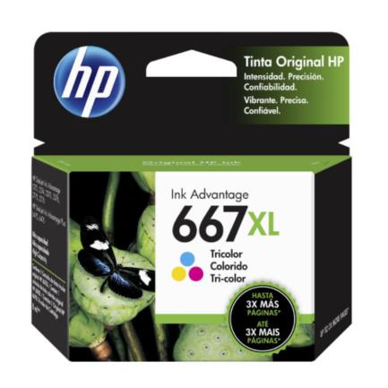 [HPCTINAB653] Tinta HP Original Advantage 667XL Alto Rendimiento Tricolor