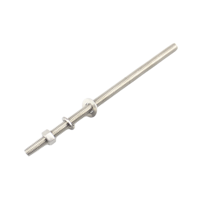 Kit de 10 Varillas Roscadas de 3/8 x 8 in, con Arandelas Planas, Arandelas de Seguridad y Tuercas. 