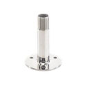 Montaje recto de acero inoxidable de 4 pulgadas de alto y 3 de base.