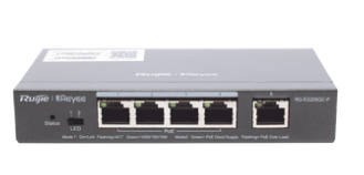 Switch Administrable PoE con 5 puertos Gigabit, 4 PoE 802.3af/at, gestión gratuita desde la nube, 54w