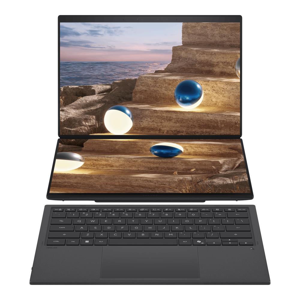 ASUS Zenbook DUO UX8407AA · Core Ultra 9 386H · 32 GB · 1 TB SSD · Windows 11 Pro · dos pantallas OLED 14"