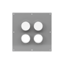 Placa Pasamuros Con Capacidad de 4 Botas de 4