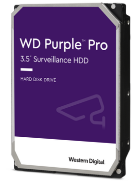WESTERN WD8001PURP - Disco Duro de 8TB Purple PRO/ Especial para Videovigilancia con IA/ Tecnología IA AllFrame/ Interface: Sata 6 Gb/s/ Cache 256 MB/ Hasta 64 Cámaras/ 32 Secuencias de IA para Análisis de Aprendizaje Profundo/