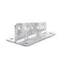 Ancla Aleta de 5 Orificios con 4 Puntos de Fijación. Uso en Fijación de mástiles. Galvanizado por Inmersión en Caliente.