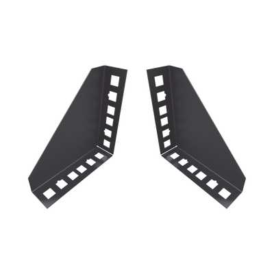 [LP-RACK-ADAP] Par de Sujetadores para Instalación de Equipo Rackeable en Placa o Pared (hasta 2U), Puede soportar 10 Kg