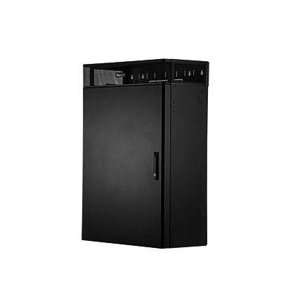 [WME6BL] Gabinete de Montaje en Pared TrueEdge™, Con 6 UR para Equipo Activo y 6 UR para Paneles de Parcheo, Fabricado en Acero, Color Negro