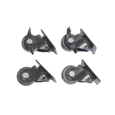 Juego de 4 Ruedas para Gabinetes Linkedpro Terminación R2 (2 con freno, 2 libres)