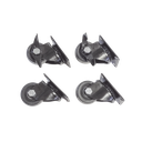 Juego de 4 Ruedas para Gabinetes Linkedpro Terminación R2 (2 con freno, 2 libres)