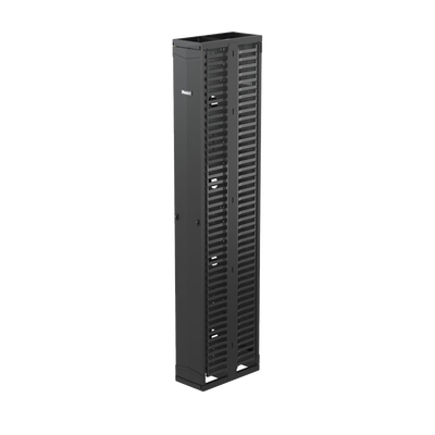 [PR2VD10] Organizador Vertical PatchRunner™, Doble (Frontal y Posterior), Para Rack Abierto de 45 Unidades, 10in de Ancho, Color Negro