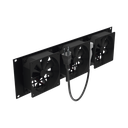 Kit de 3 Ventilador 110 Vca (12 x 12 cm) con Clavija 5-15P. Para instalación en Postes Rack