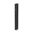 Organizador Vertical CableTek, Sencillo (Solo Frontal), Para Rack Abierto de 45 Unidades, 6 in de Ancho, Color Negro