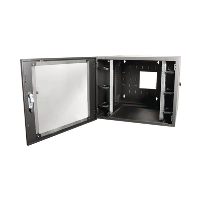[WC2-P101-12] Gabinete de Pared Estándar de 19in, Abatible, de 12 UR, 610 mm de Profundidad, Color Negro