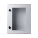 Gabinete de Poliéster IP65 Puerta Transparente, Uso en Intemperie (400 x 500 x 200 mm) con Placa Trasera Interior de Plástico (Incluye Chapa y Llave).