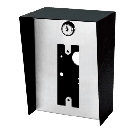 Gabinete para Montaje en Poste ENFORCER / Carcasa de Acero con Pintura en Polvo / Placa Frontal de Acero Inoxidable con Bisagra / IP65 Impermeable / Incluye Herrajes de Montaje y 2 Llaves / Compatible con Dispositivos de Formato Angosto y Ancha