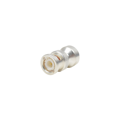 Adaptador UNIDAPT Hembra a BNC Macho. Plata / Oro / Teflón.