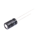 Capacitor Electrolítico en Aluminio, Radial de 220 µFd, 16 Vcc, 105 °C, 6.3 x 11 mm.