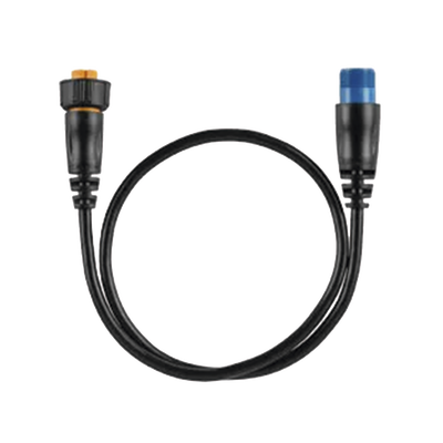 Cable adaptador para conectar un transductor de 8 pines con XID a un puerto de sonda de 12 pines a un dispositivo náutico compatible.