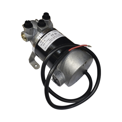 Bomba Hidráulica Reversible PUMP-2 / 12V DC / Flujo 0.8L (49 cu.in) por Minuto / Para Cilindros de 80 cc - 250 cc (4.9 - 15.2 cu.in) / Conexiones O-Ring Boss (ORB) / Incluye 3 Accesorios ORB-5 a 9/16 UNF / Compatible con SteadySteer