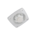 Regulador de presión de agua color blanco.