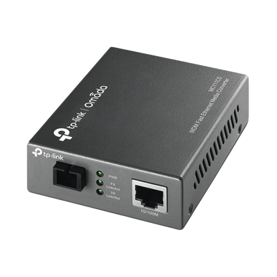 [MC111CS] Convertidor Fibra Óptica WDM Monomodo / 1 puerto RJ45 10/100 Mbps / 1 puerto SC/UPC 100 Mbps /  Hasta 20 Km / Para su Funcionamiento Requiere el Modelo MC112CS / Plug and Play