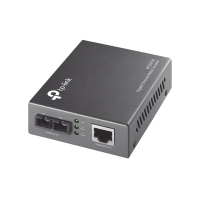 Convertidor Fibra Óptica Multimodo /  1 Puerto RJ45 10/100/1000 Mbps / Puerto Fibra Óptica SC 1000 Mbps / Hasta 550 metros / Plug and Play