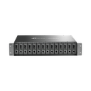 Chasis para Montaje en Rack de 14 bahías / Soporta Convertidores de Fibra Óptica TP-Link / Compatibles (MC111CS, MC112CS, MC220L, MC110CS, MC100CM, MC210CS, MC200CM) / Plug and Play