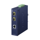 Convertidor de Medios Industrial de 1 Puerto Ethernet 10/100/1000 Base-T a 2 Puertos SFP 100/1000/2500 Base-X 