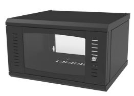 [AYV-RACK-RCRR-01] Gabinete para Montaje en Pared, con Puerta de Cristal Templado, Cuerpo Fijo, con 6 Unidades de Rack, de 19in, Fabricado en Acero