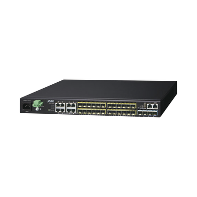 [XGS3-24242-V3] Switch Core Capa 3, 24 Puertos SFP 100/1000X, 8 Puertos Compartidos Gigabit Ethernet, 4 Puertos SFP de 10 Gbps