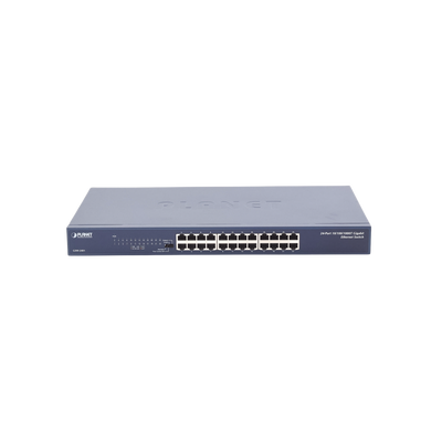 [GSW-2401] Switch No Administrable Gigabit de 24 Puertos 10/100/1000 Mbps, Con Modo Extendido Para Envió de Datos de Hasta 200 m