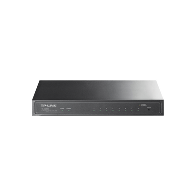 Switch Administrado Gigabit 8 Puertos / Omada SDN / 16 Gbps Capacidad Switching / Gestión Cloud y Local / VLAN / QoS / ACL / Sin Ventiladores / Montaje Pared-Escritorio