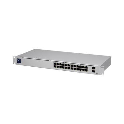 [USW-24] UniFi Switch USW-24, Capa 2 de 24 puertos 10/100/1000 Mbps + 2 puertos 1G SFP, pantalla informativa
