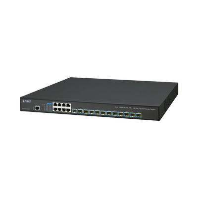 [XGS-6350-12X8TR] Switch Administrable Capa 3, 12 Puertos SFP de 10G, 8 Puertos 10/100/1000T, Con Alimentación Redundante (2 Fuentes de Alimentación AC).