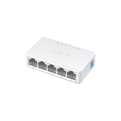 [MS105] Switch NO Administrable / Para escritorio /  5 puertos 10/100 Mbps / Diseño Compacto / Plug and Play