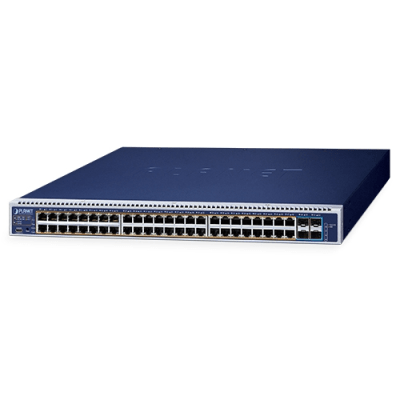 [GS-6322-48UP4X] Switch Administrable Capa 3 / 48 Puertos 10/100/1000T 802.3bt PoE++ / 4 Puertos 10G SFP+ / Dos Ranuras Para Fuente de Alimentación Modular / 3200W PoE Budget / Compatibilidad IPv4/IPv6 / VLAN / QoS / ERPS