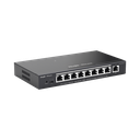 Switch Administrable 8 Puertos PoE+ 802.3af/at Gigabit, gestión gratuita desde la nube, 120w