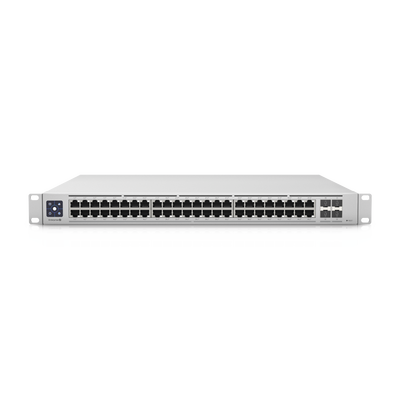 [USW-ENTERPRISE-48-POE] UniFi Switch Enterprise administrable capa 3, 48 puertos 2.5GbE RJ45 POE+, 4 puertos 10G SFP+, 720W, con pantalla táctil de 1.3"
