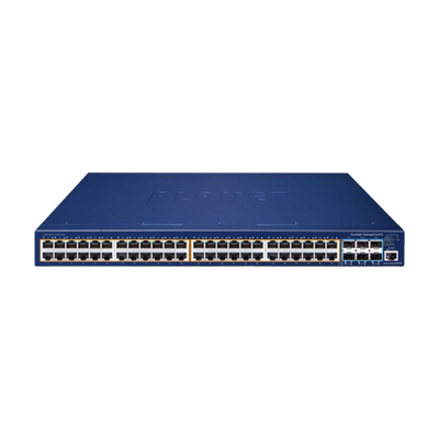 [SGS-6310-48P6XR] Switch Administrable Stacking Capa 3, 48 Puertos PoE Gigabit 802.3at, 6 Puertos SFP de 10 G, Entrada de Alimentación Redundante de 55 V cc.