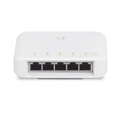 [USW-FLEX] Switch UniFi FLEX de 5 puertos para semi-exterior IP55 (1 x PoE de entrada 802.3af/at/bt y 4 puertos PoE de salida 802.3af)