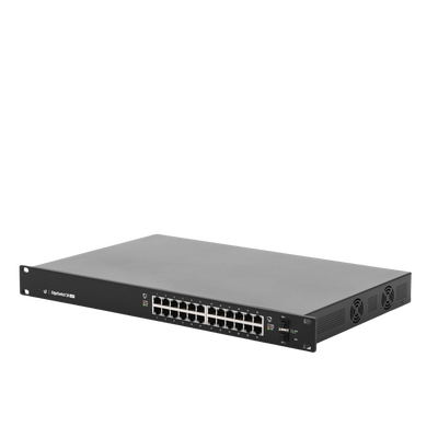 [ES-24-250W] Switch EdgeMAX administrable de 24 puertos Gigabit con PoE+/PoE Pasivo 24V + 2 Puertos SFP, 250 W