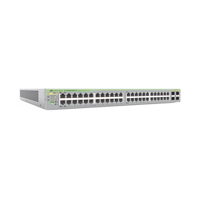 [AT-GS950/52PS-V2-10] Gigabit webSmart switch, 48 Puertos Totales, 24c/PoE+ 10/100/1000T, 4 Puertos SFP