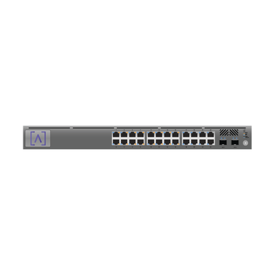 [S24-POE] Switch Gigabit PoE+ Administrable / 24 puertos 10/100/1000 Mbps (16 de ellos POE+) + 2 Puertos SFP Uplink / Hasta 240W / Alta LabsCloud.