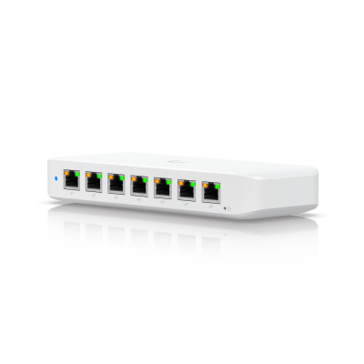 [USW-ULTRA-60W] USW Ultra 60W Switch de 8 Puertos GbE (7 Puertos PoE+ y 1 Puerto Entrada PoE++) con Opciones de Montaje Versátiles