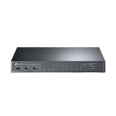 [TL-SL1311MP] Switch PoE+ No Administrable De Escritorio 11 Puertos / 8 puertos 10/100 Mbps PoE af/at Inteligiente / Presupuesto 124 W / Hasta 250 metros